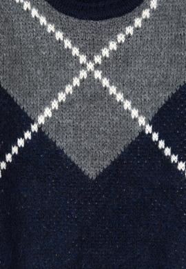 Erkek Çocuk Lacivert Bisiklet Yaka Triko Kazak - 50237674001