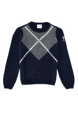 Erkek Çocuk Lacivert Bisiklet Yaka Triko Kazak - 50237674001