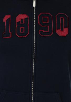Erkek Lacivert Kapüşonlu Fermuarlı Sweatshirt - 50243959011