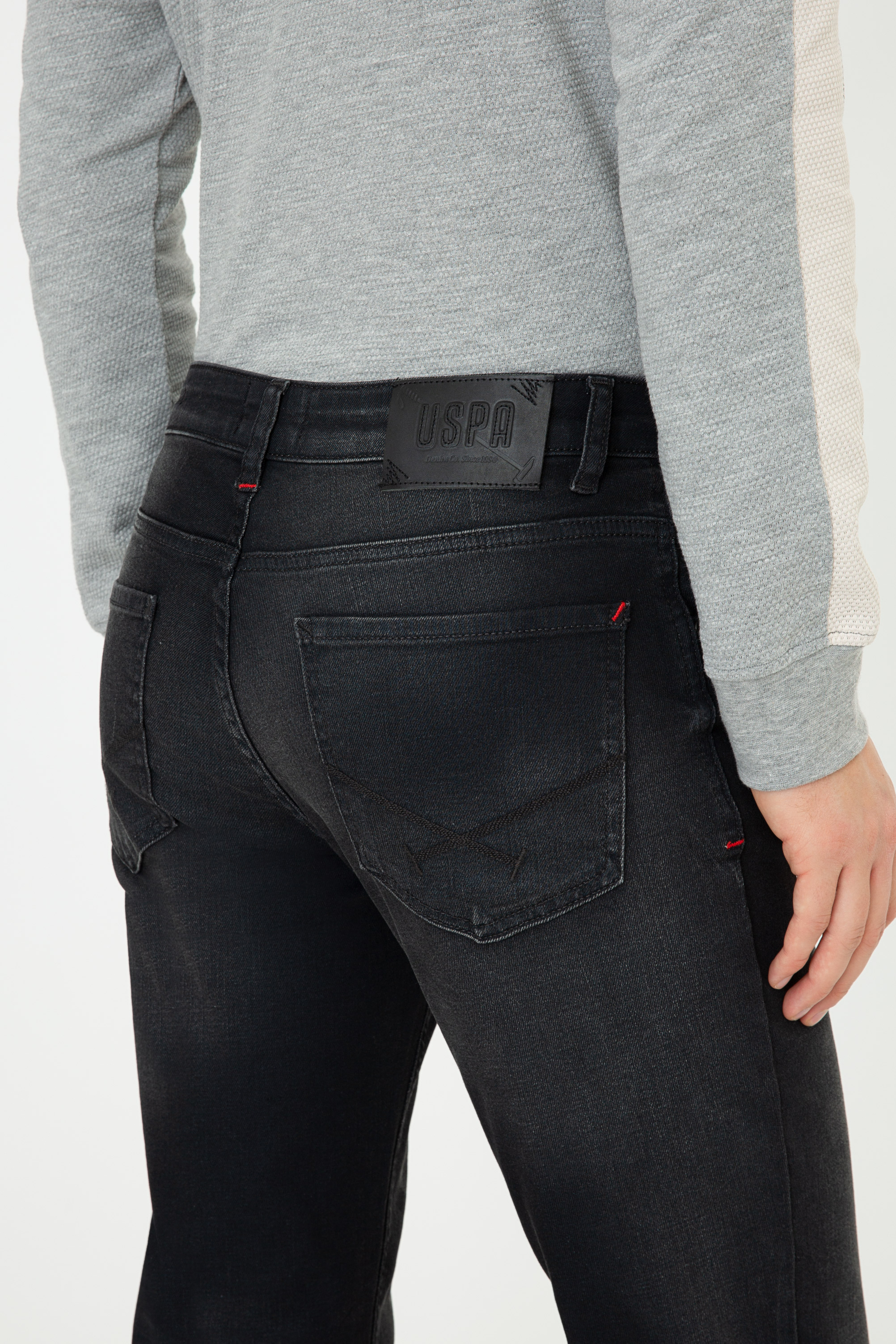 Erkek Siyah Denim Pantolon - Image 6