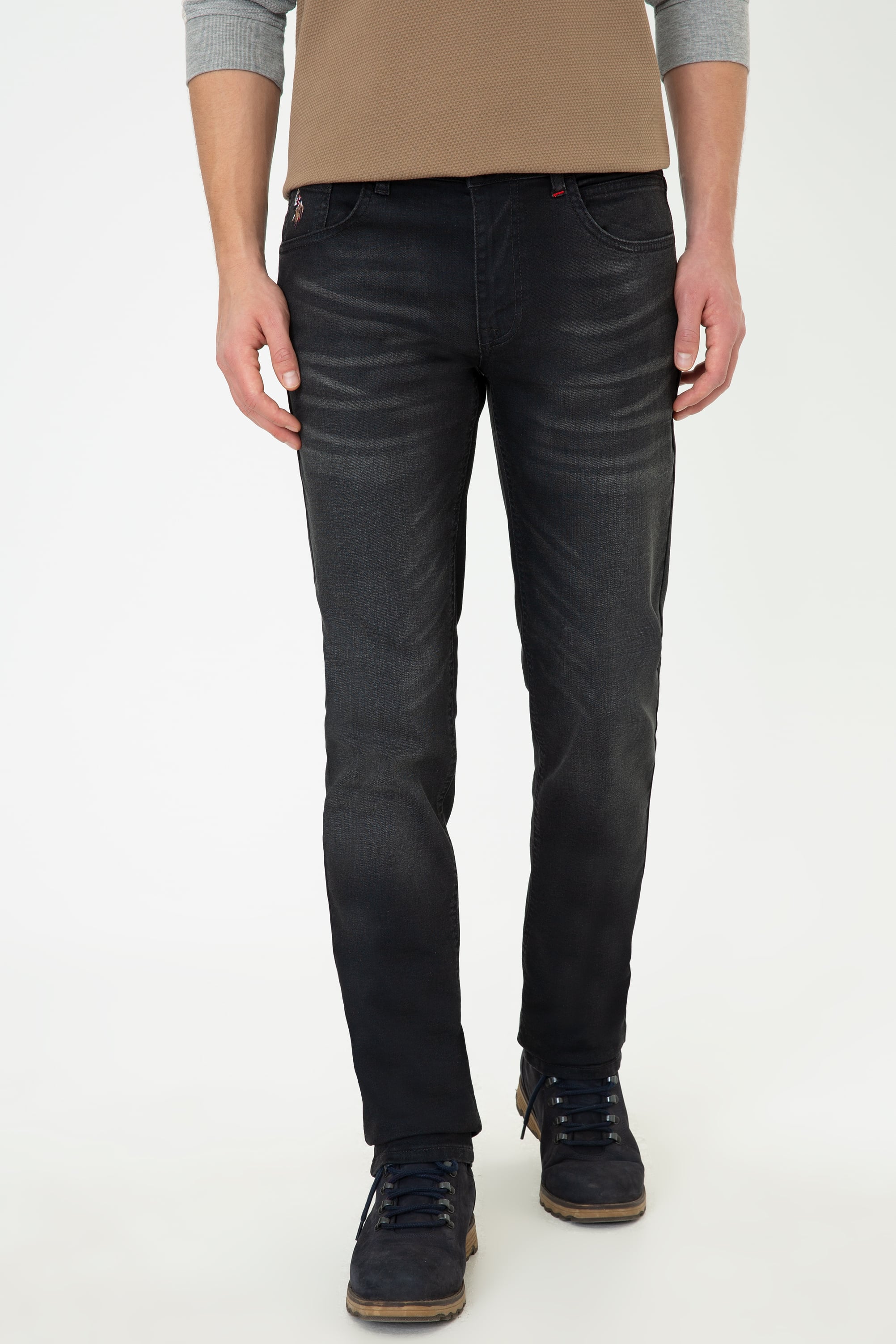 Erkek Siyah Denim Pantolon