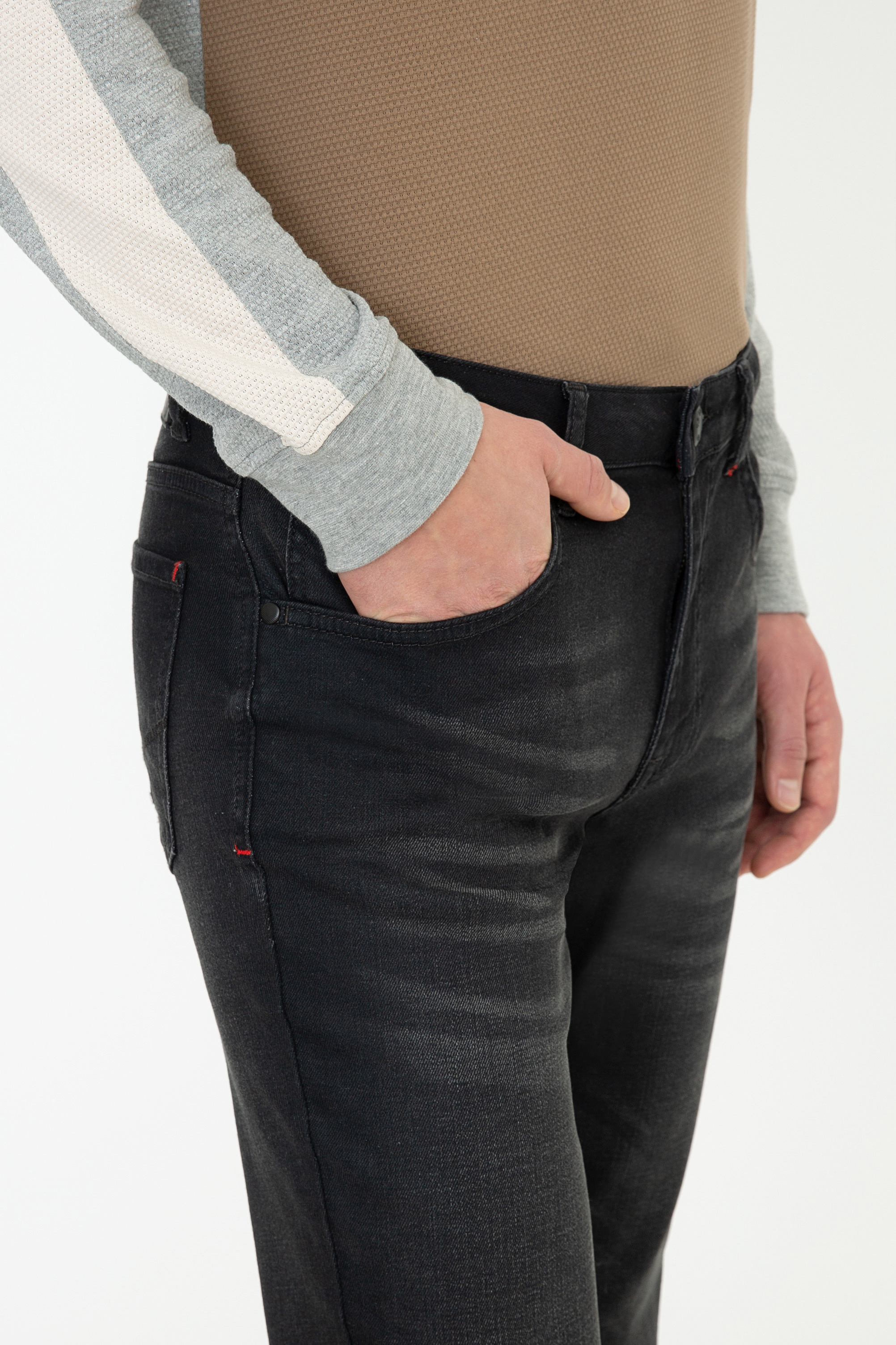 Erkek Siyah Denim Pantolon - Image 4