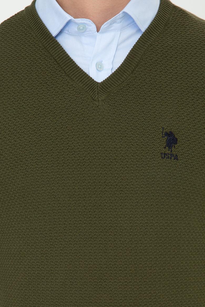 Erkek Haki Basic Kazak - 50236962060