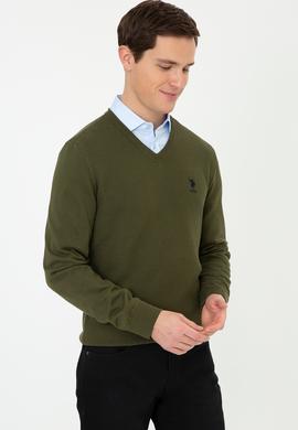 Erkek Haki Basic Kazak - 50236962060