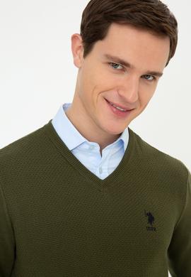 Erkek Haki Basic Kazak - 50236962060