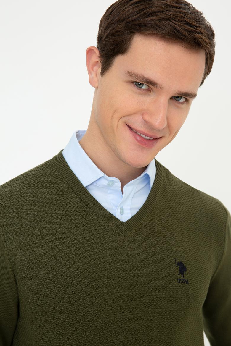 Erkek Haki Basic Kazak - 50236962060