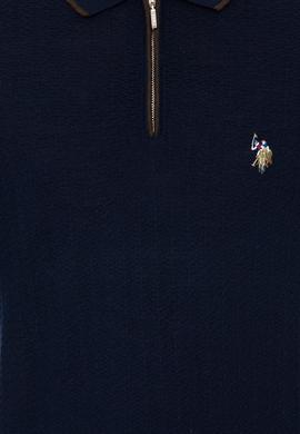 Erkek Lacivert Polo Yaka Triko Kazak - 50210320005