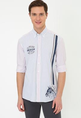 Erkek Bordo Uzun Kollu Gömlek - 50237283010