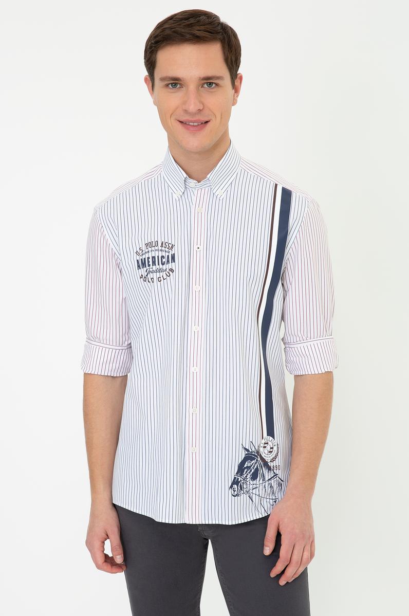 Erkek Bordo Uzun Kollu Gömlek