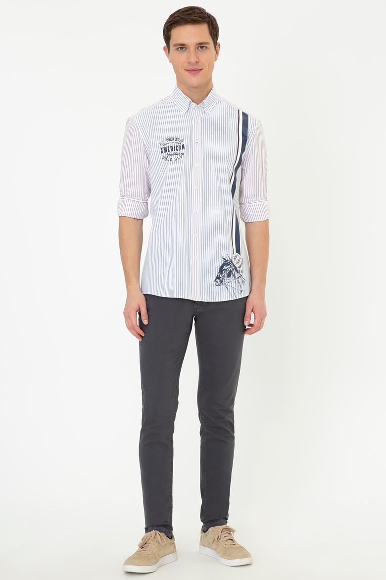 Erkek Bordo Uzun Kollu Gömlek - 50237283010