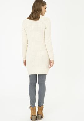 Kadın Beyaz Triko Hırka - 50209469011