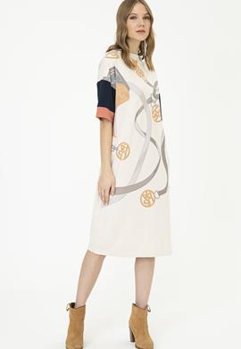 Kadın Krem Örme Elbise - 50240755008