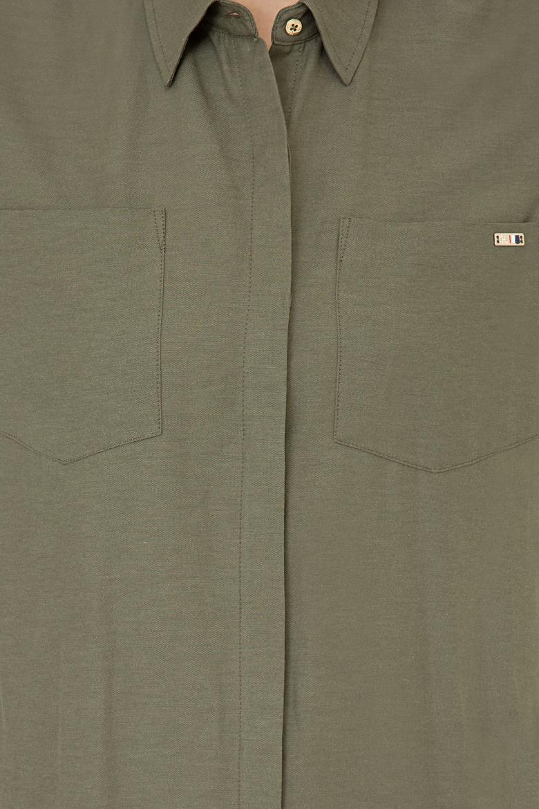 Kadın Haki Dokuma Elbise - 50249789002