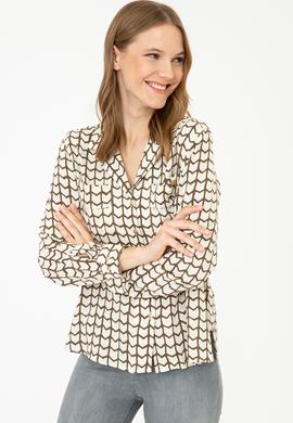 Kadın Safran Uzun Kollu Gömlek - 50236859014