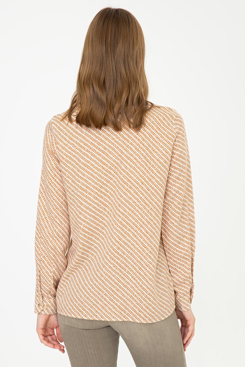 Kadın Safran Uzun Kollu Gömlek - 50236862026