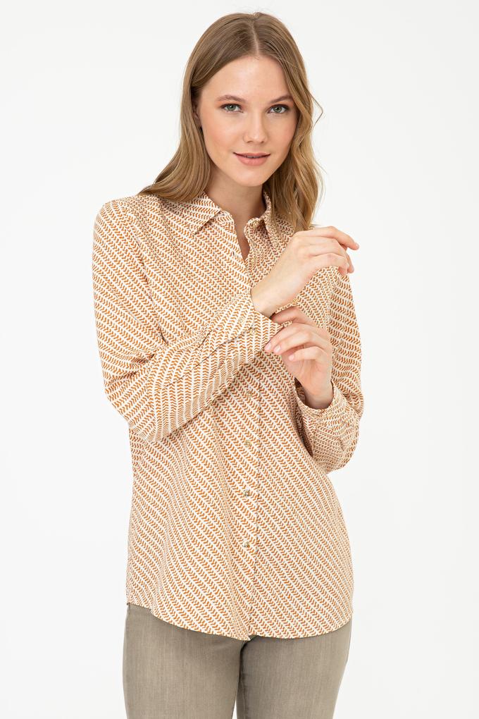 Kadın Safran Uzun Kollu Gömlek