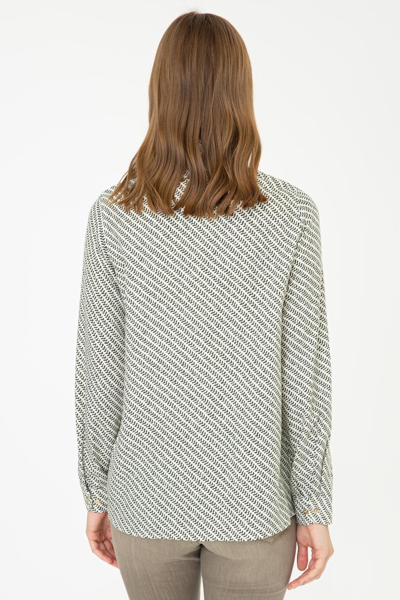 Kadın Haki Uzun Kollu Gömlek - 50236862008