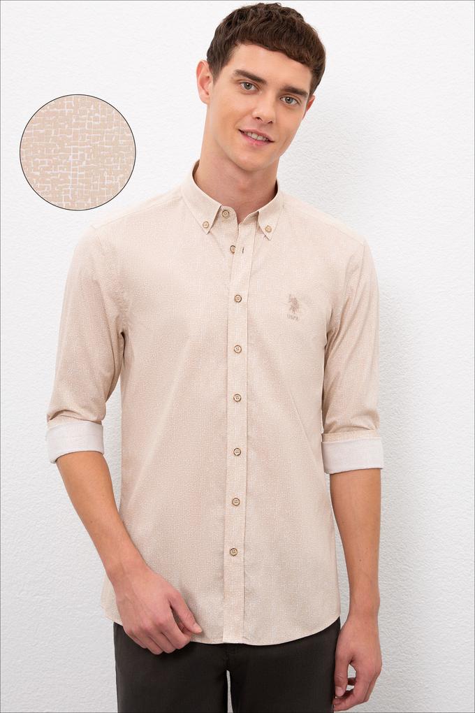 Erkek Kum Gömlek Uzunkol