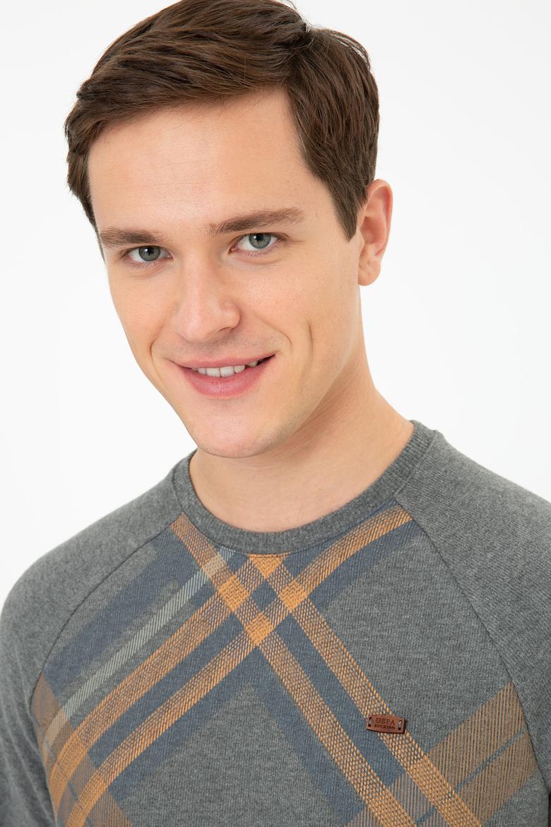 Erkek Antrasit Melanj Sweatshirt - 50236801006