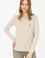 Kadın Bej Melanj Basic Triko Hırka