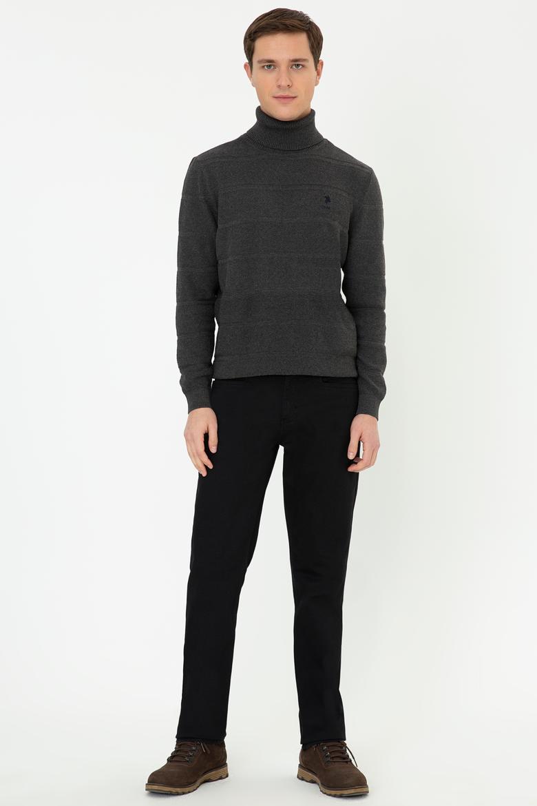 Erkek Antrasit Melanj Kazak - 50237422007