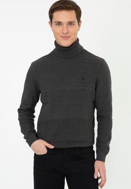 Erkek Antrasit Melanj Kazak - 50237422007