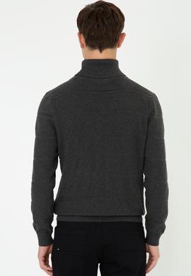 Erkek Antrasit Melanj Kazak - 50237422007