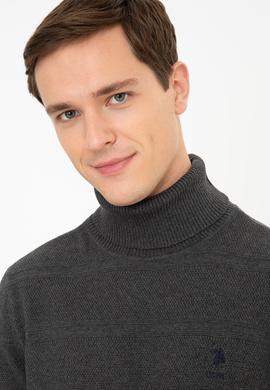 Erkek Antrasit Melanj Kazak - 50237422007