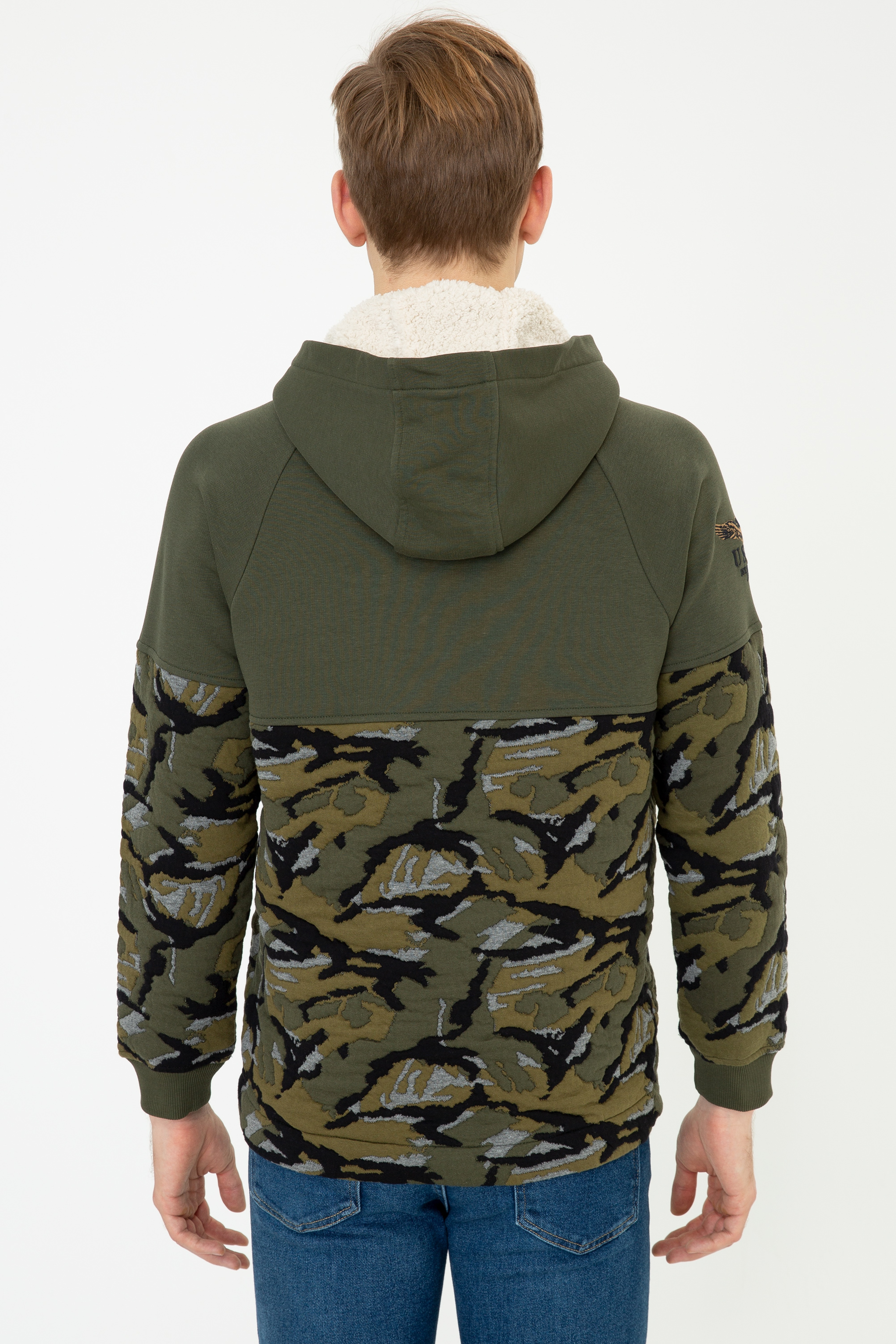 Erkek Koyu Haki Sweatshirt