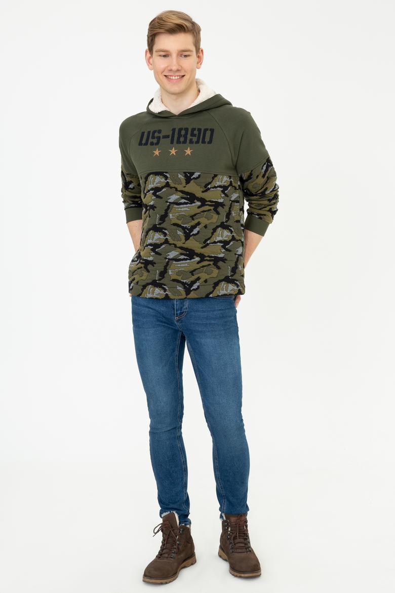Erkek Koyu Haki Sweatshirt - 50236898051