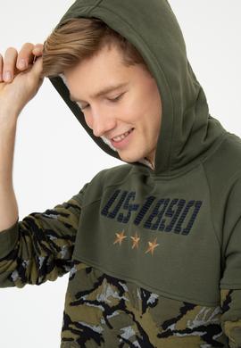 Erkek Koyu Haki Sweatshirt - 50236898051