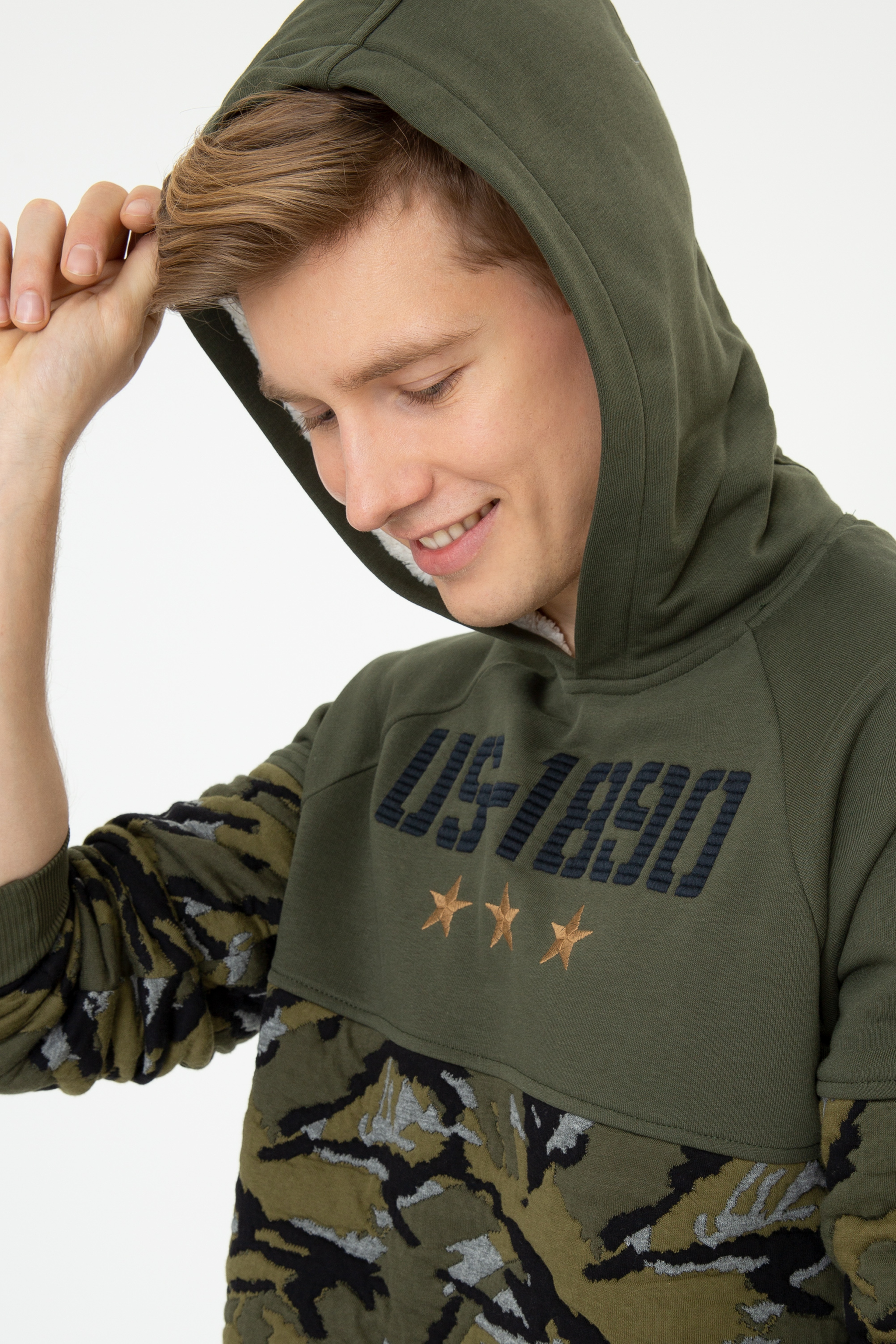 Erkek Koyu Haki Sweatshirt