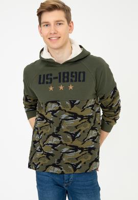 Erkek Koyu Haki Sweatshirt - 50236898051
