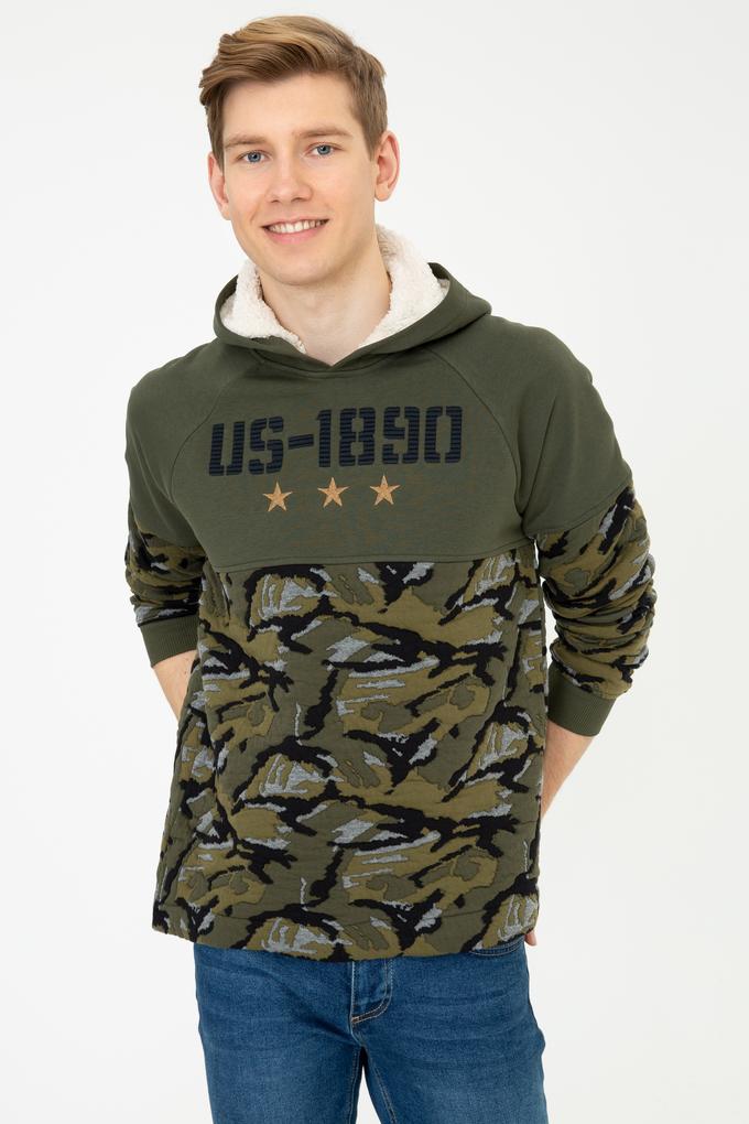 Erkek Koyu Haki Sweatshirt