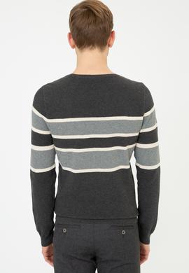 Erkek Antrasit Melanj Kazak - 50237020004