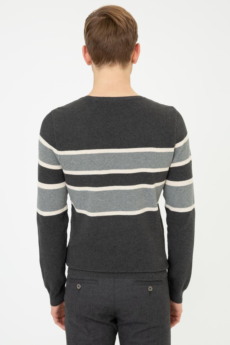 Erkek Antrasit Melanj Kazak - 50237020004