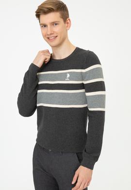 Erkek Antrasit Melanj Kazak - 50237020004