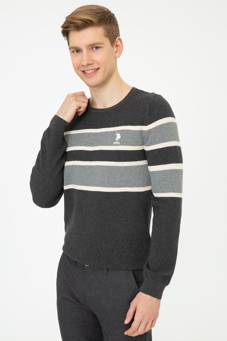 Erkek Antrasit Melanj Kazak - 50237020004