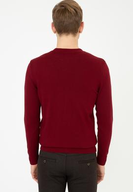 Erkek Bordo Triko Hırka - 50237062010