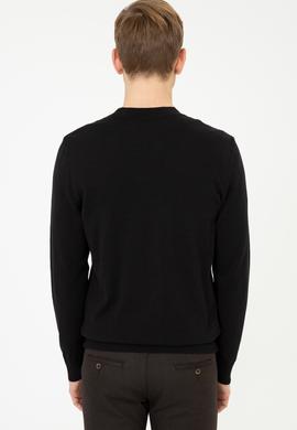 Erkek Siyah Triko Hırka - 50237062025