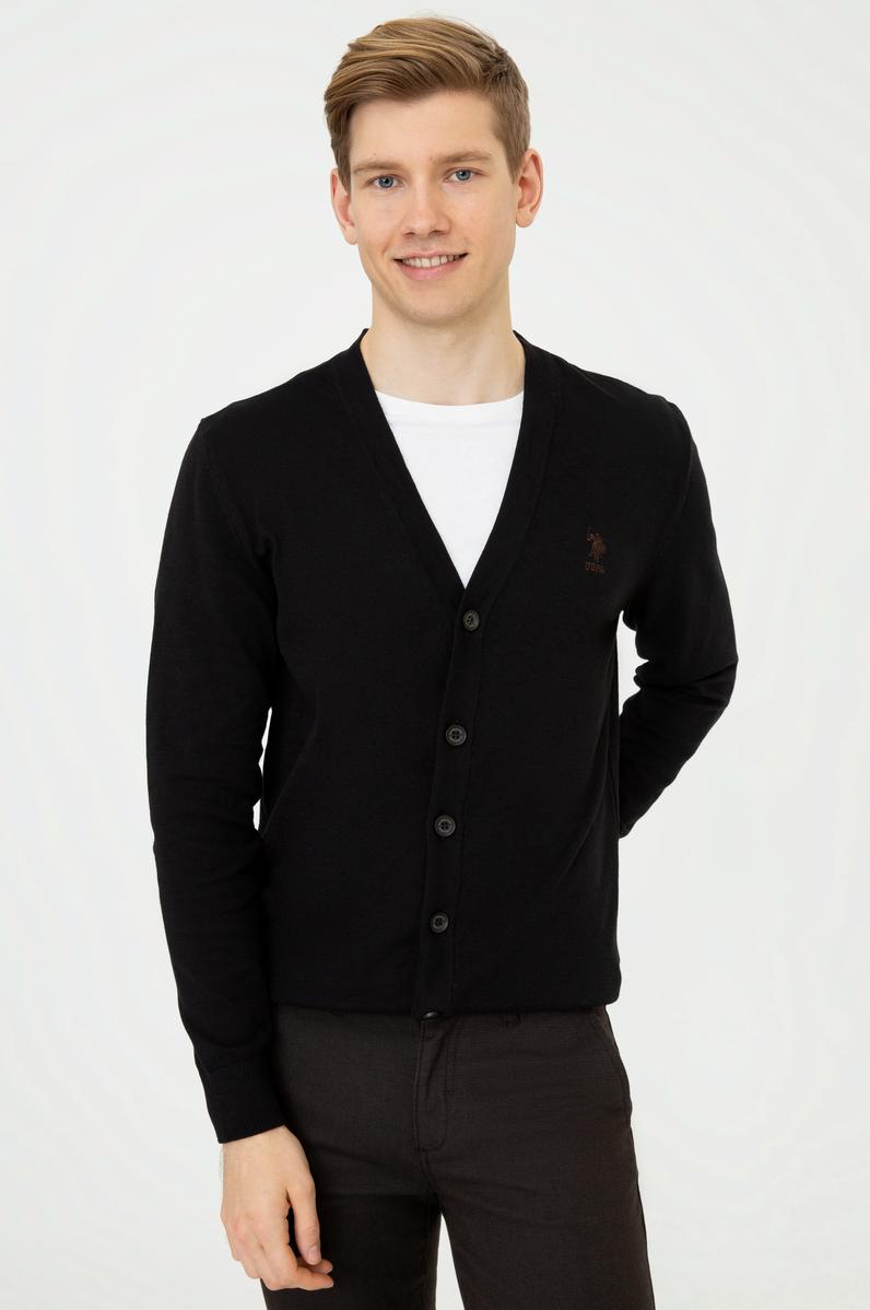 Erkek Siyah Triko Hırka