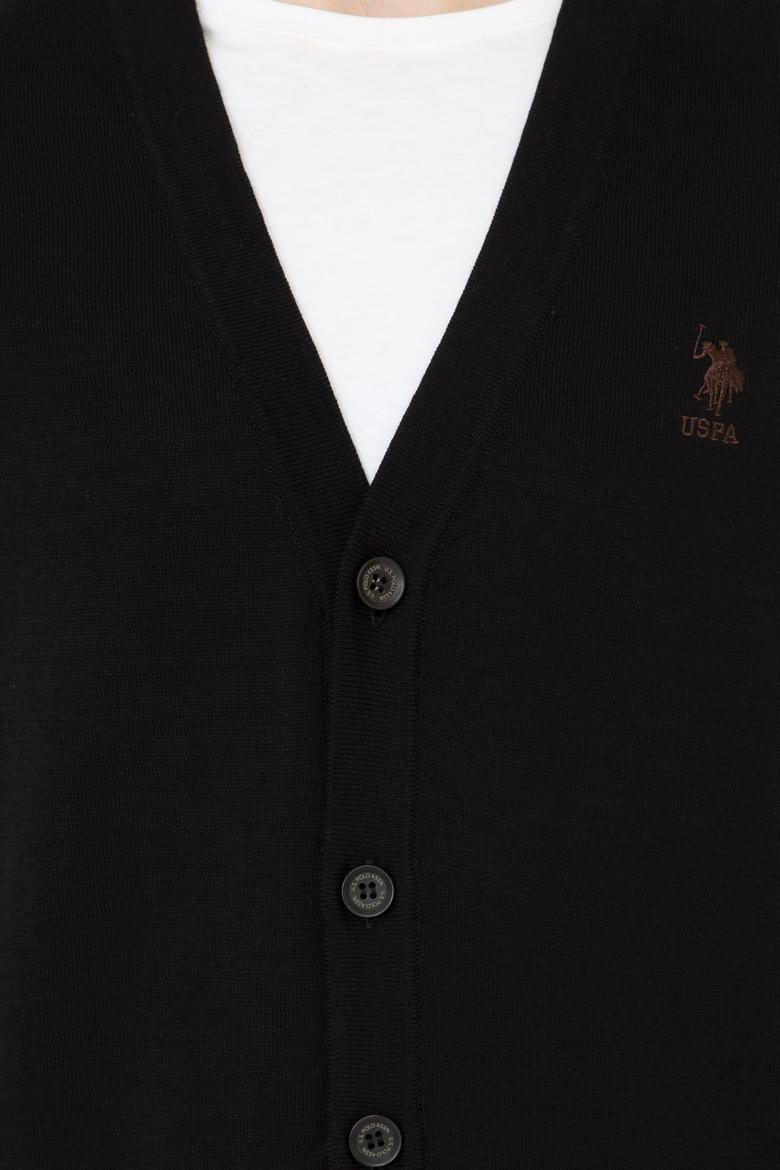 Erkek Siyah Triko Hırka - 50237062025