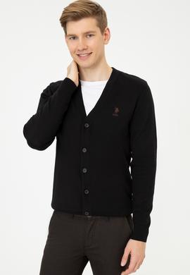 Erkek Siyah Triko Hırka - 50237062025