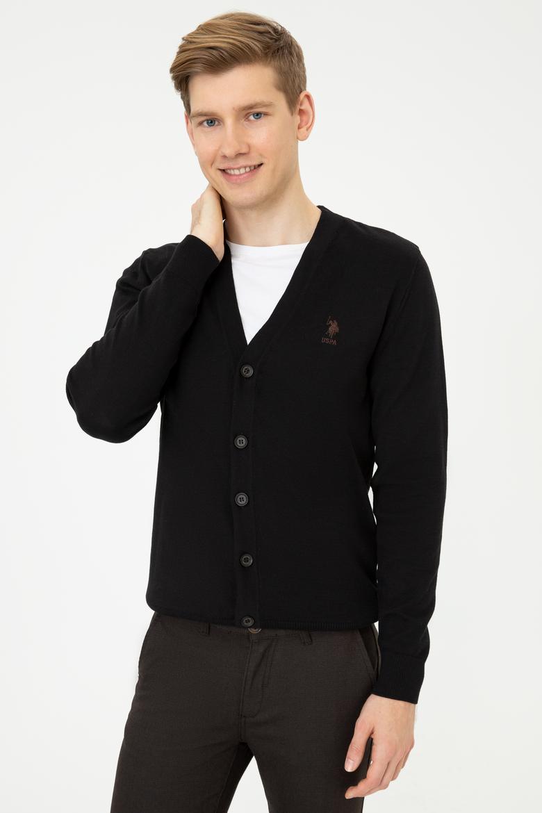 Erkek Siyah Triko Hırka - 50237062025