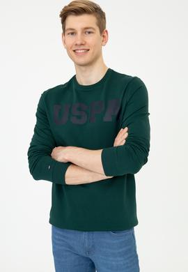 Erkek Koyu Yeşil Basic Sweatshirt - 50238100069