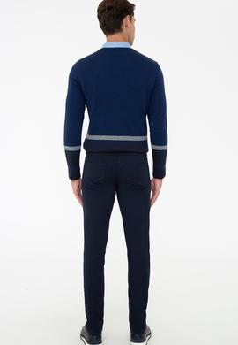 Erkek Lacivert Kanvas Pantolon - 50206360024