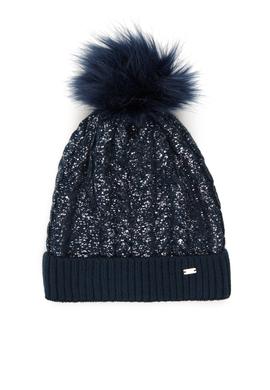 Kadın Lacivert Kaşkol Bere Takım - 50228099004