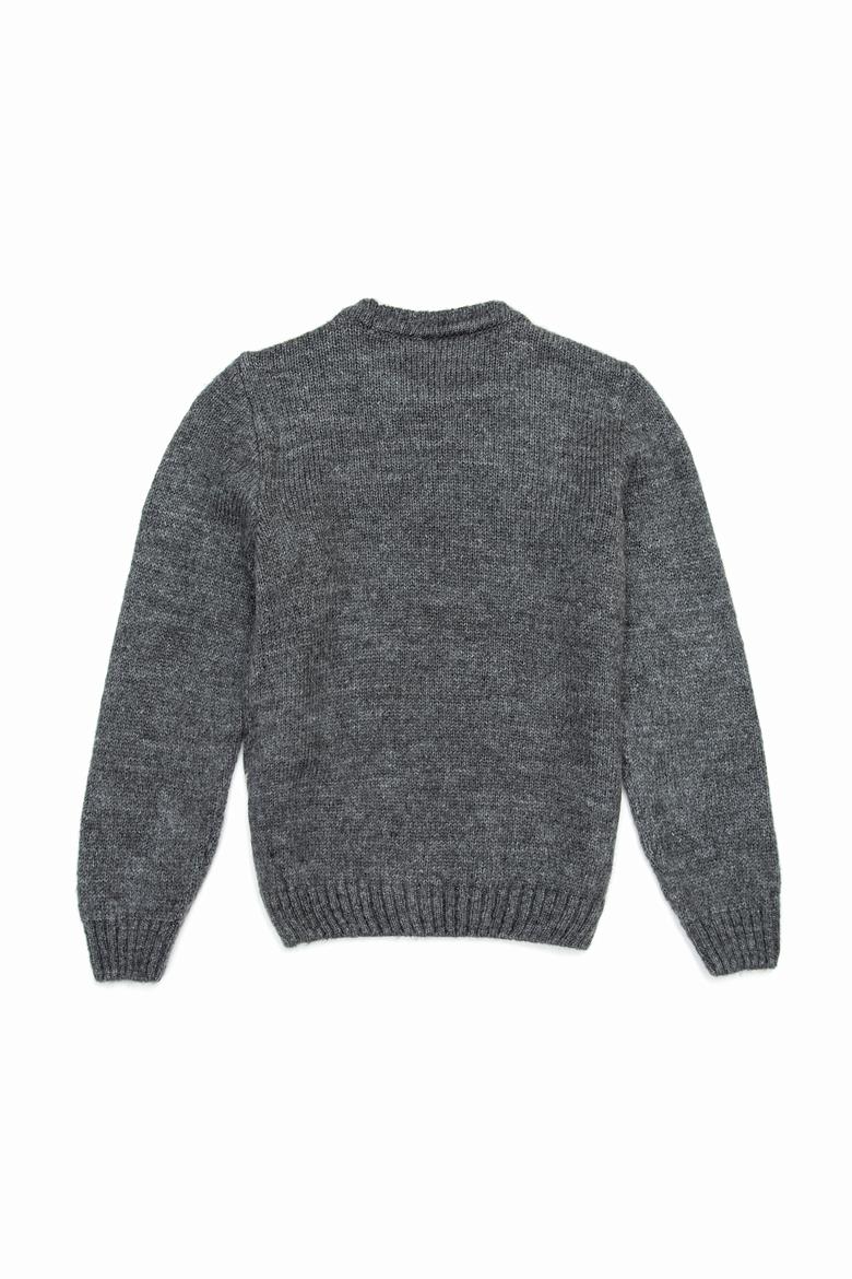 Erkek Çocuk Gri Melanj Triko Kazak - 50237674023