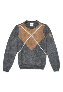 Erkek Çocuk Gri Melanj Triko Kazak - 50237674023