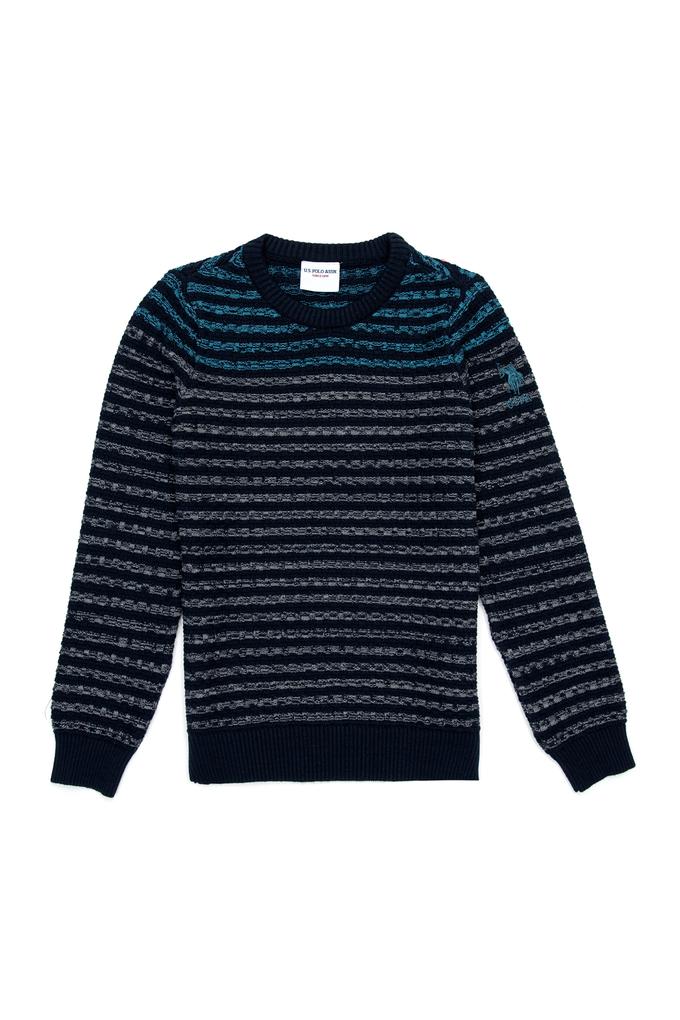 Erkek Çocuk Mint Bisiklet Yaka Triko Kazak